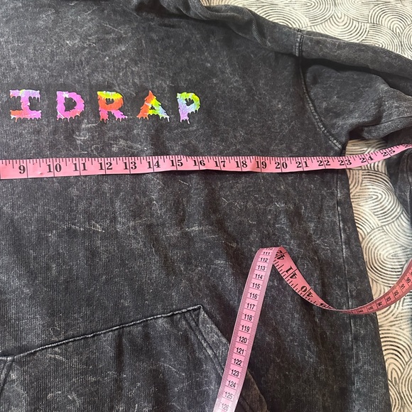 Colortone Soft Washed Black ACID DRIP Chance The Rapper Cotton Comfy Hoodie M - Picture 13 of 14